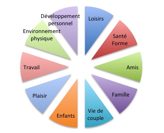 le schéma du bonheur holistique ou l'équilibre de vie par Delphine Wolf coach genève Delphicoach